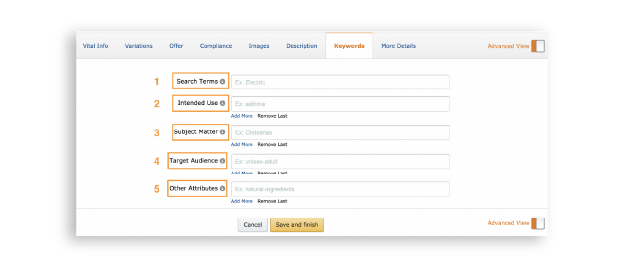 Heres A Screenshot Of The Backend Keyword Area On Amazon