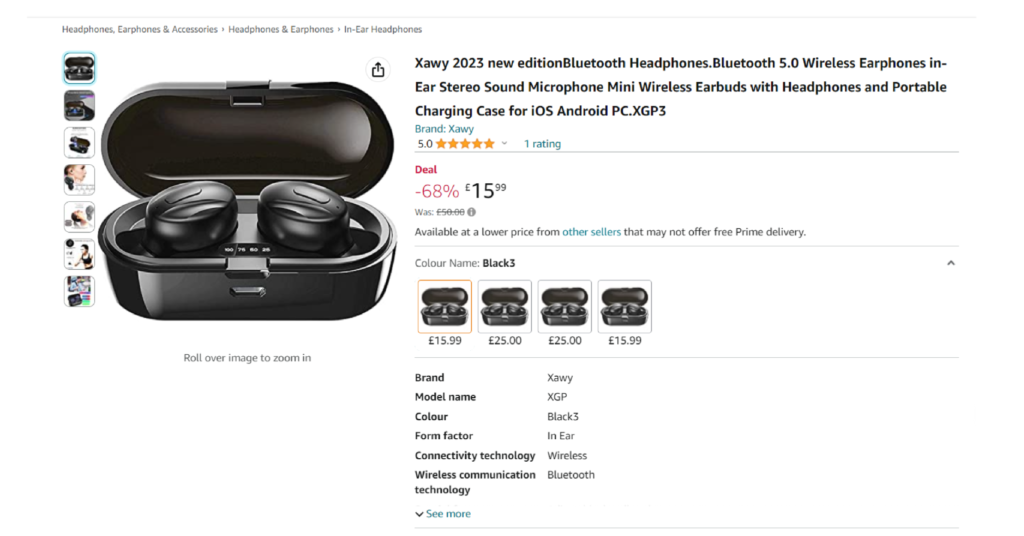 Amazon Product Landing Page Example