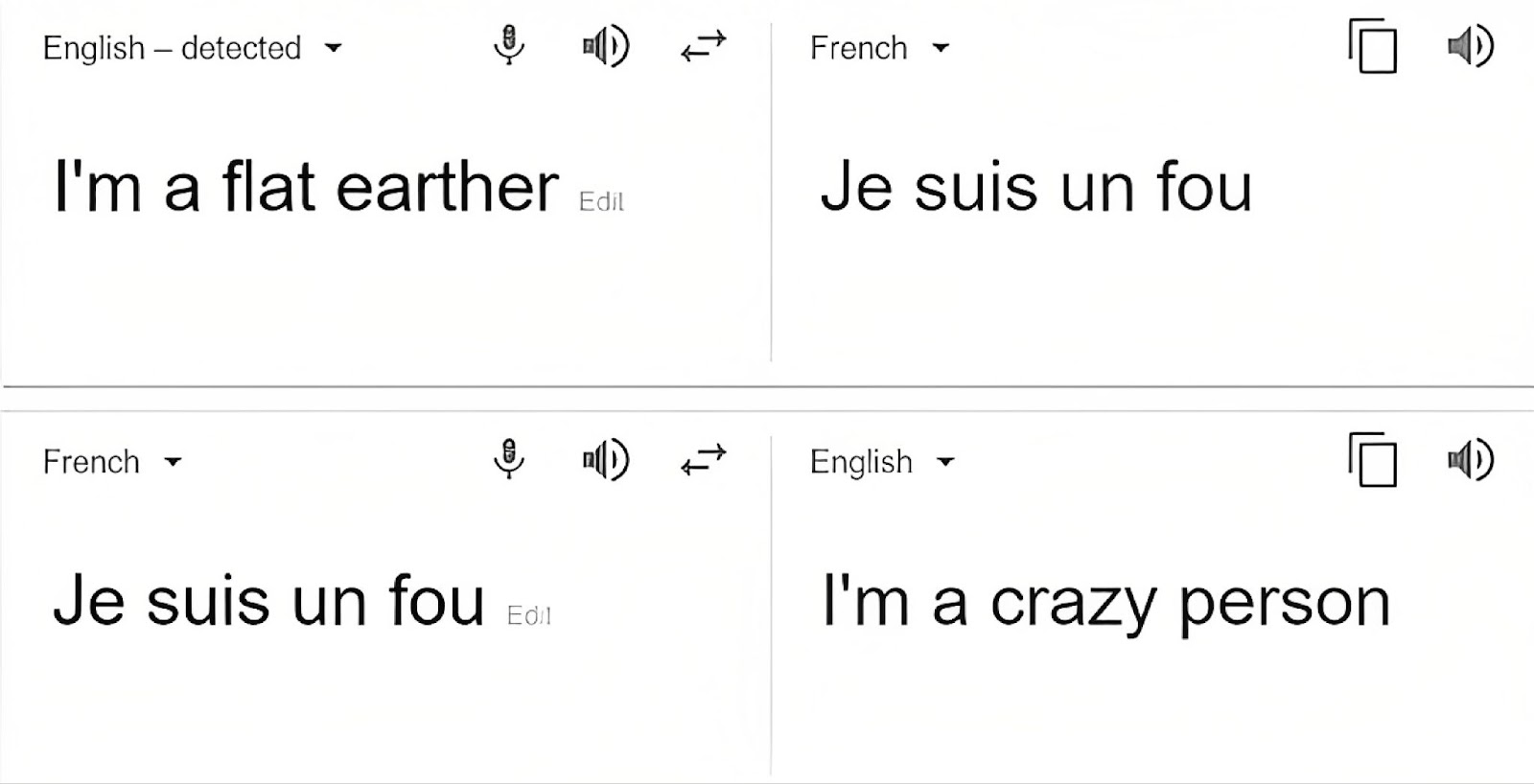 Here's A Screenshot Of A Funny Google Translate Failure