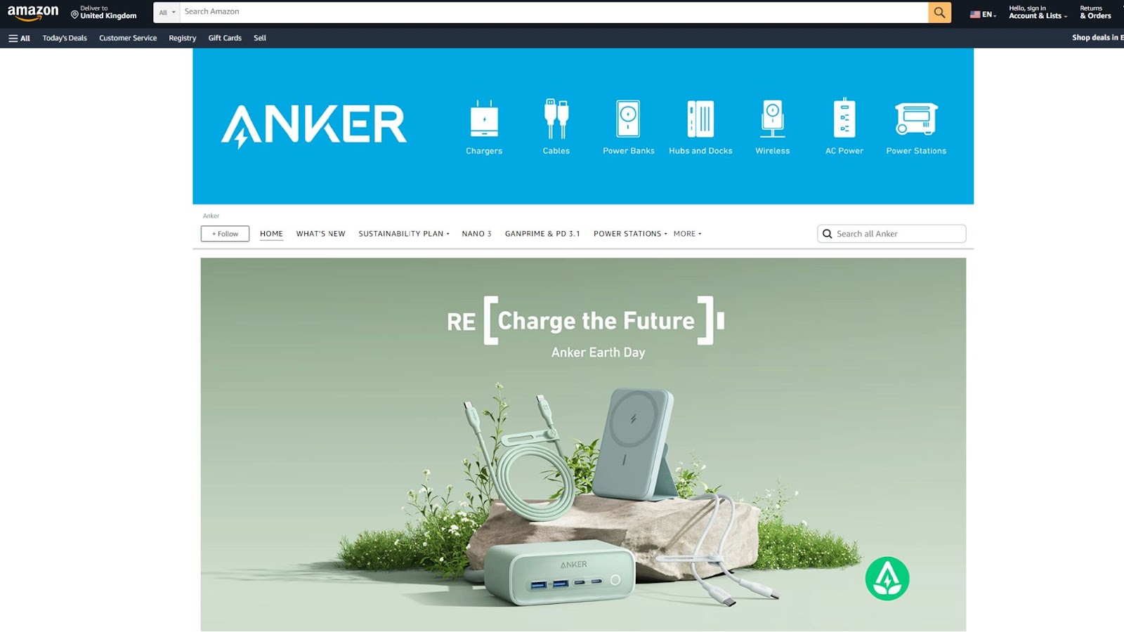 Here's A Screenshot Of Anker Amazon Store