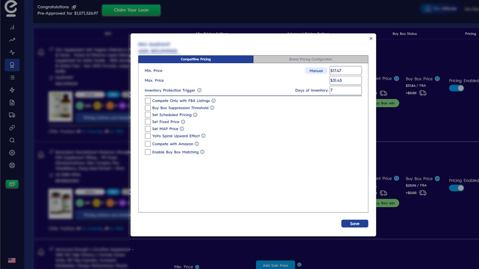 Here's A Screenshot Of Pricing Setting Including All The Costs On Iapp