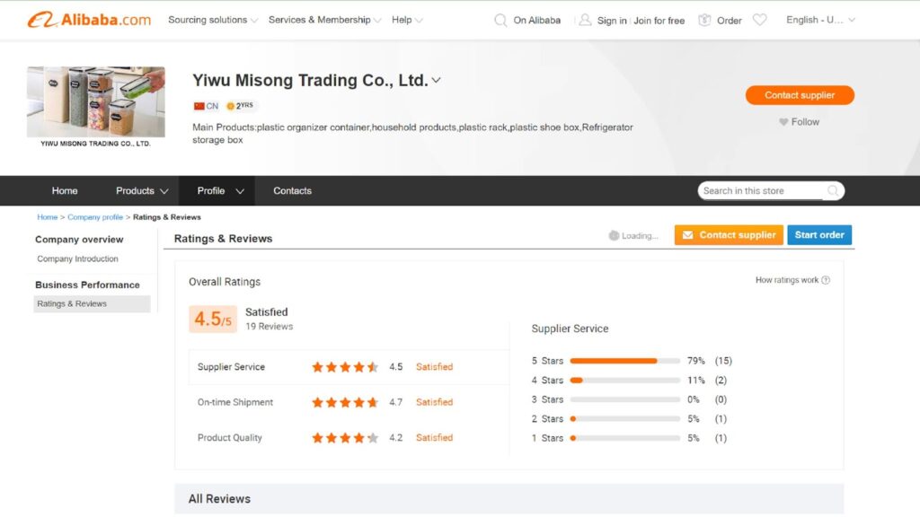 Here's A Screenshot Of Reviews On Alibaba