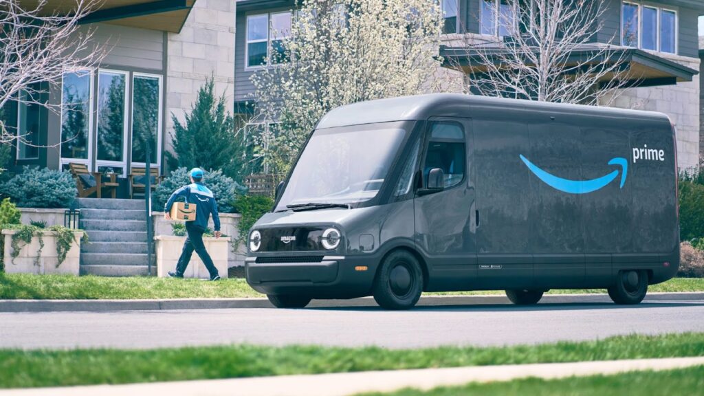 Here's An Image Of Amazon Delivery Truck