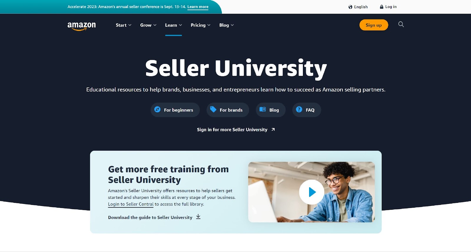 Here Is A Screenshot Of Amazons Seller University