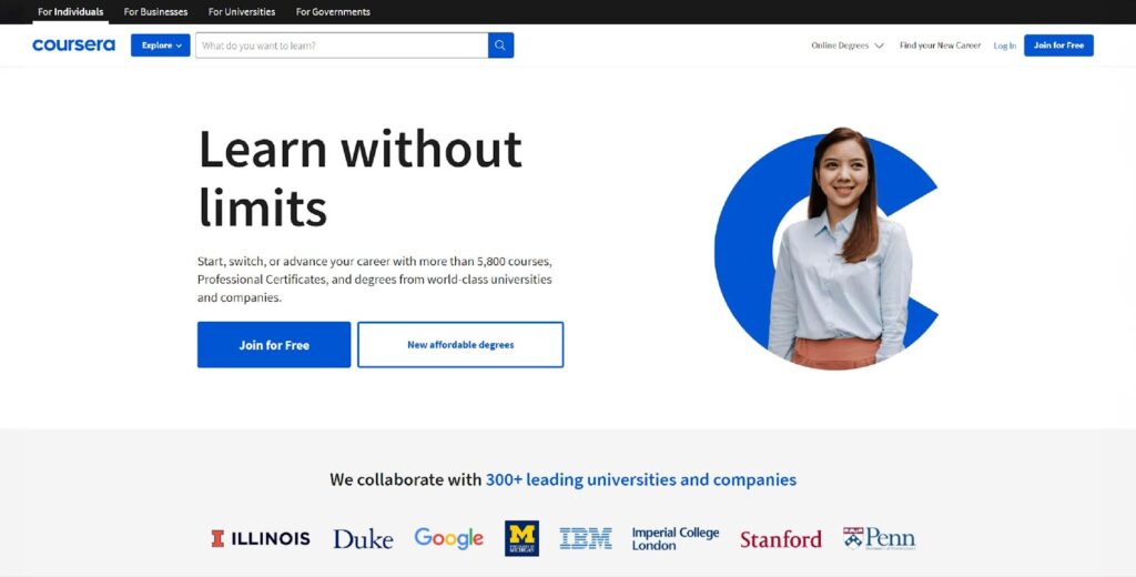 Here Is A Screenshot Of Coursera Homepage