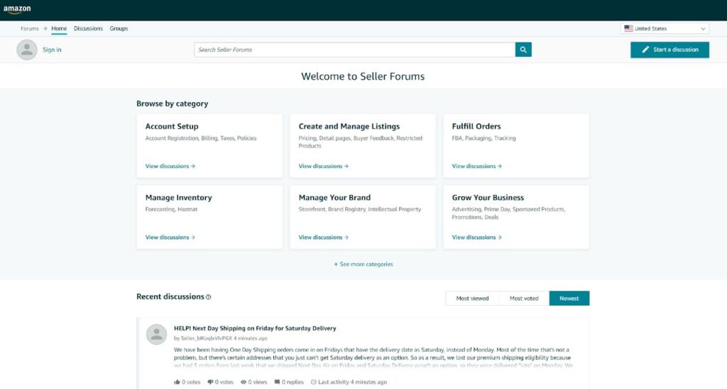 Here Is A Screenshot Of The Amazon Seller Community