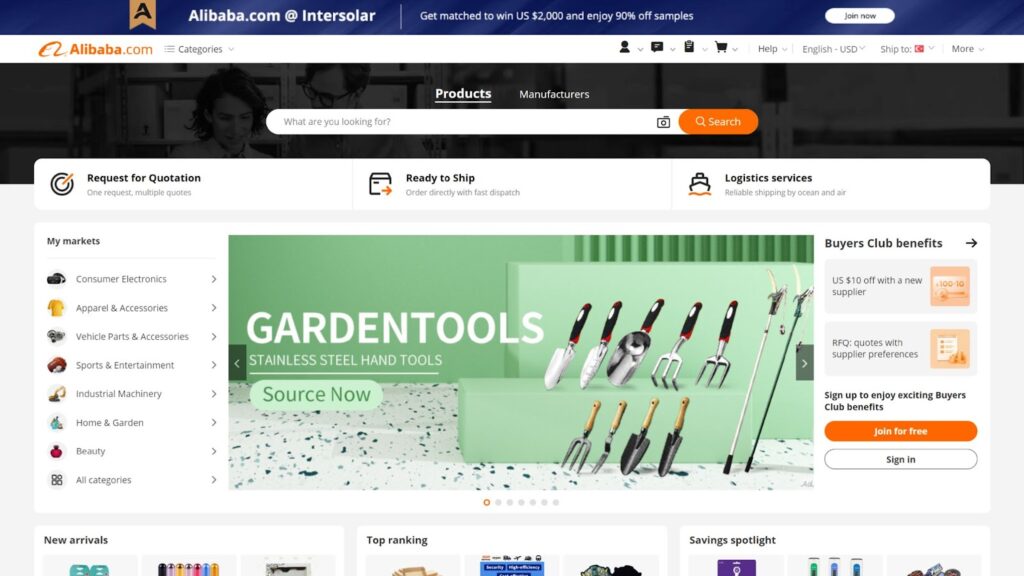 Heres A Screenshot Of Alibaba First Page