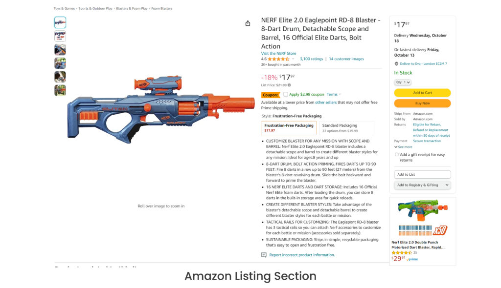 Here Is An Example For Amazon Listing