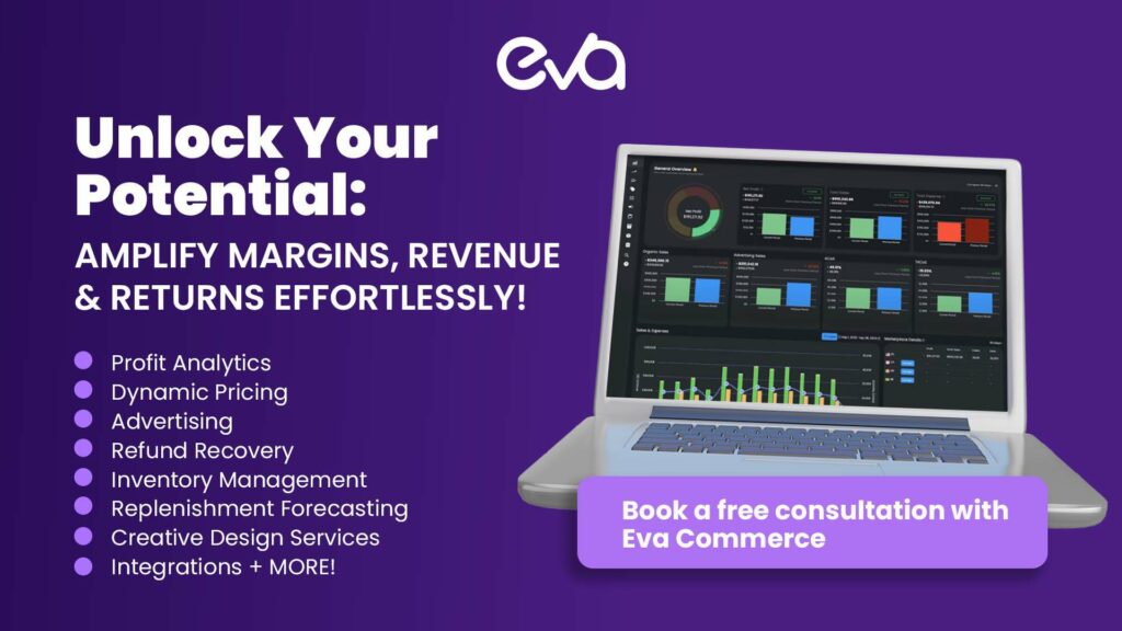 Here's an Infographic Showcasing Evas Ai Platform With Key Features Like Inventory Level Integration Conversion Rate Analysis And Profitability Metrics 