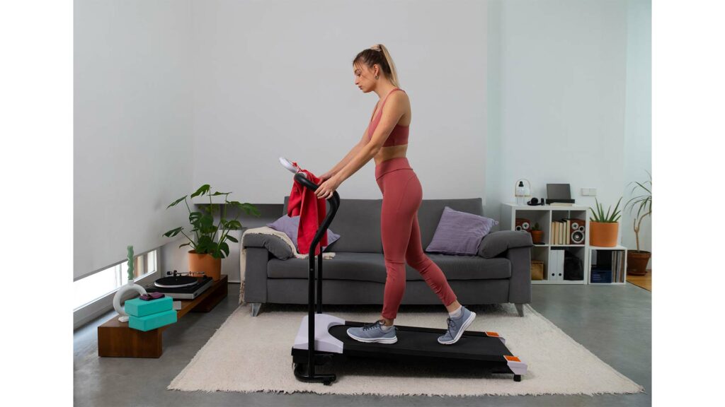 Here's an action shot of the product being used in a real-life scenario, such as a kitchen gadget in use or a fitness equipment in a workout setting.