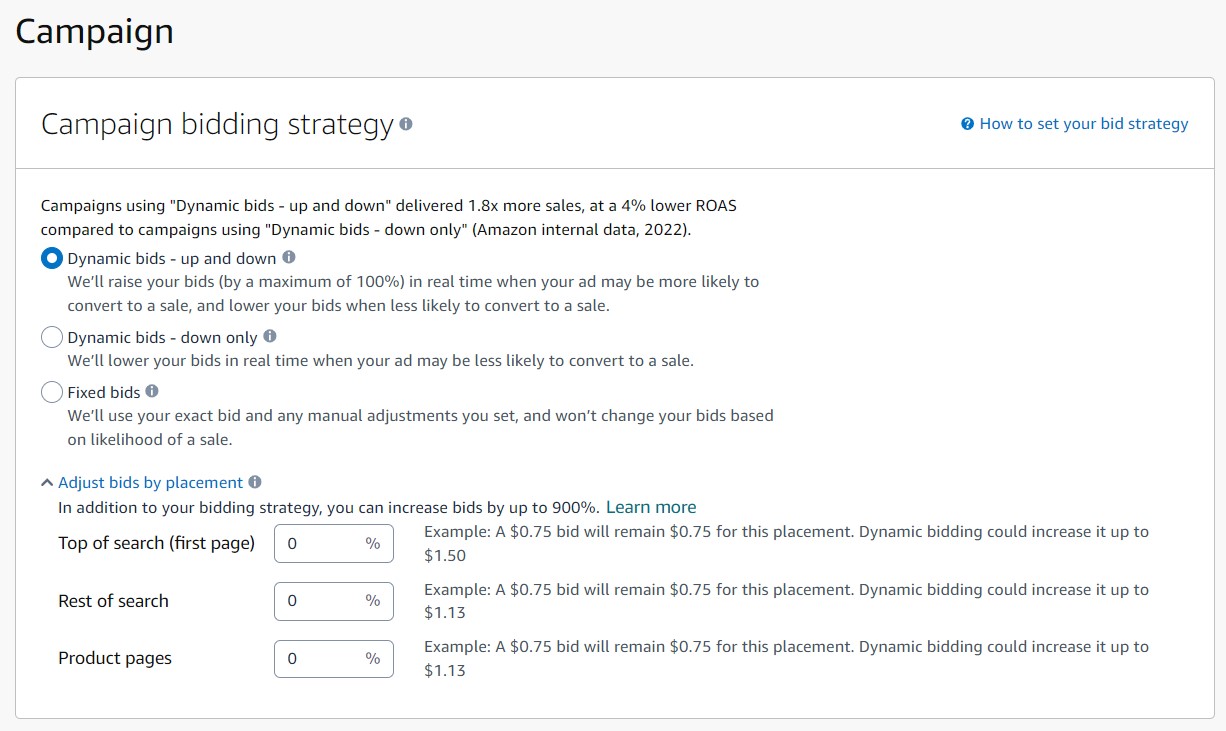 Bidding Strategy