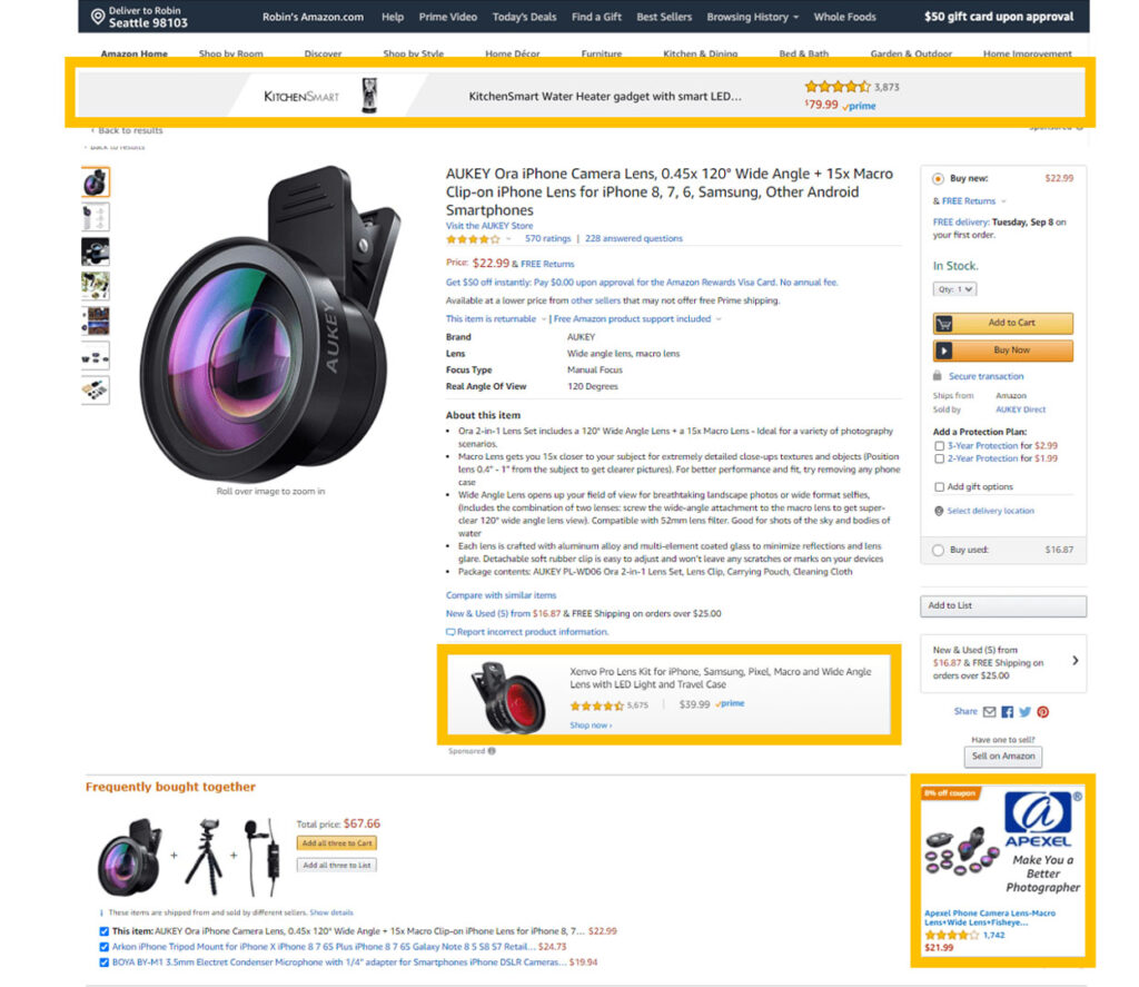 Here's an Example Of A Sponsored Display Ad On An Amazon Product Detail Page. Alt Text Sponsored Display Ad Example On An Amazon Product Detail Page 