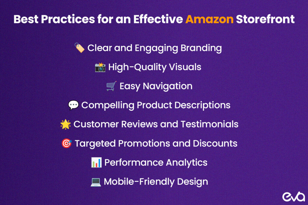 Here's an infographic showcasing the best practices for creating an effective Amazon Storefront.