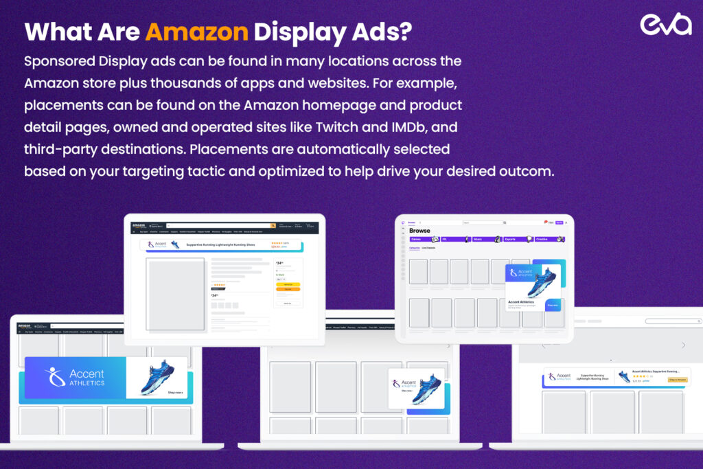 Here's an infographic that visually distinguishes between the three types of Amazon Display Ads.