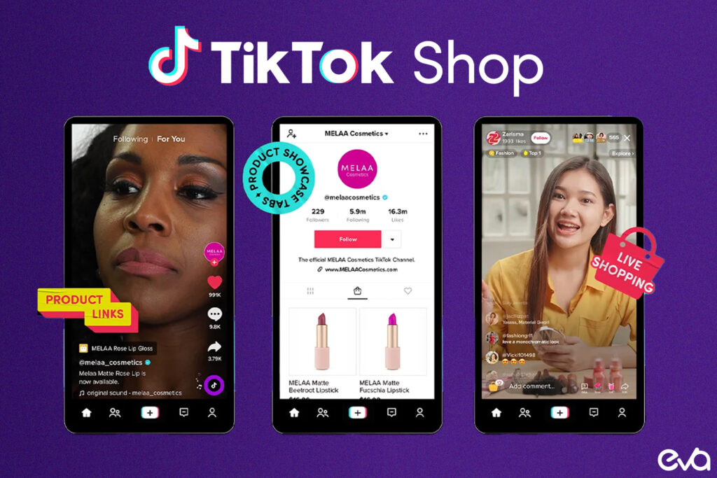 Here's A mock-up of a TikTok Shop video featuring a seller showcasing their product