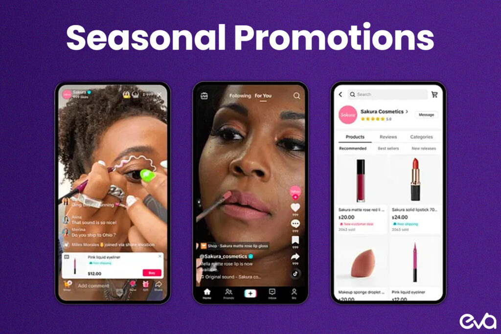 Here's a TikTok Shop profile being updated with seasonal promotions and new product descriptions.