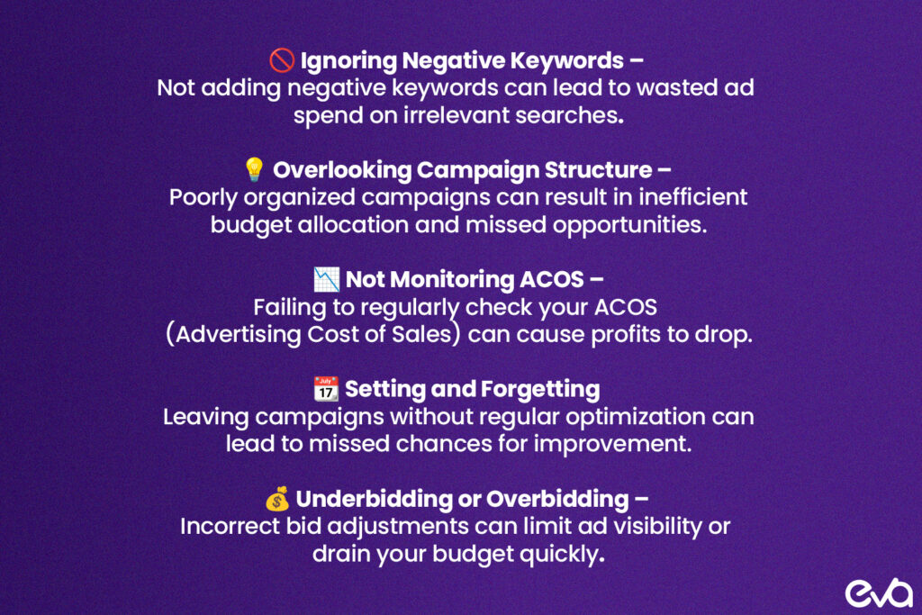 Here's a straightforward visual checklist highlighting common mistakes such as poor keyword selection neglecting ad designs, and overlooking performance metrics.