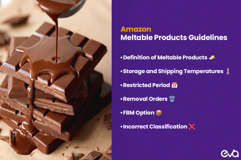 Here's  an infographic that outlines the reasons behind Amazon's meltable product guidelines. 