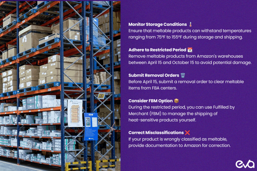 Here's an infographic that visually explains the key packaging and shipping guidelines for meltable products.