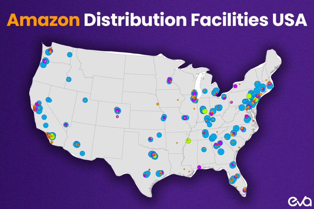 Here's A warehouse with products moving out as part of Amazon Outlet sales.