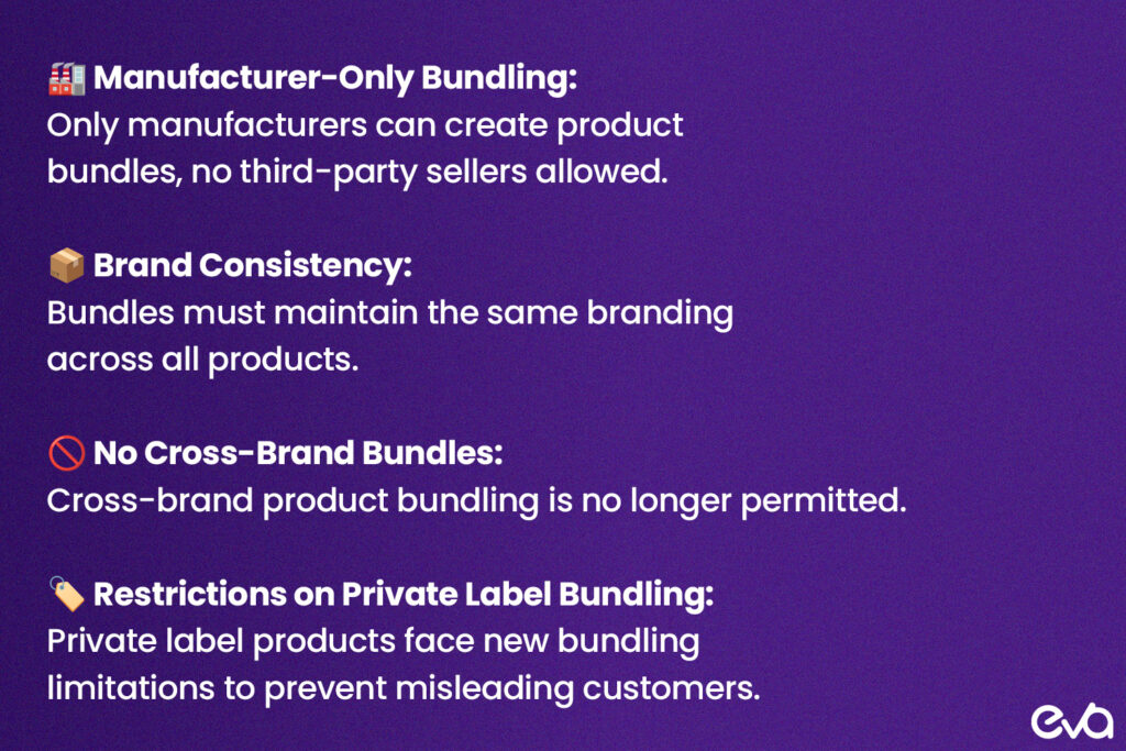 Here's Infographic illustrating the fundamental changes: Manufacturer-only bundling, Brand consistency, and No cross-brand bundles.