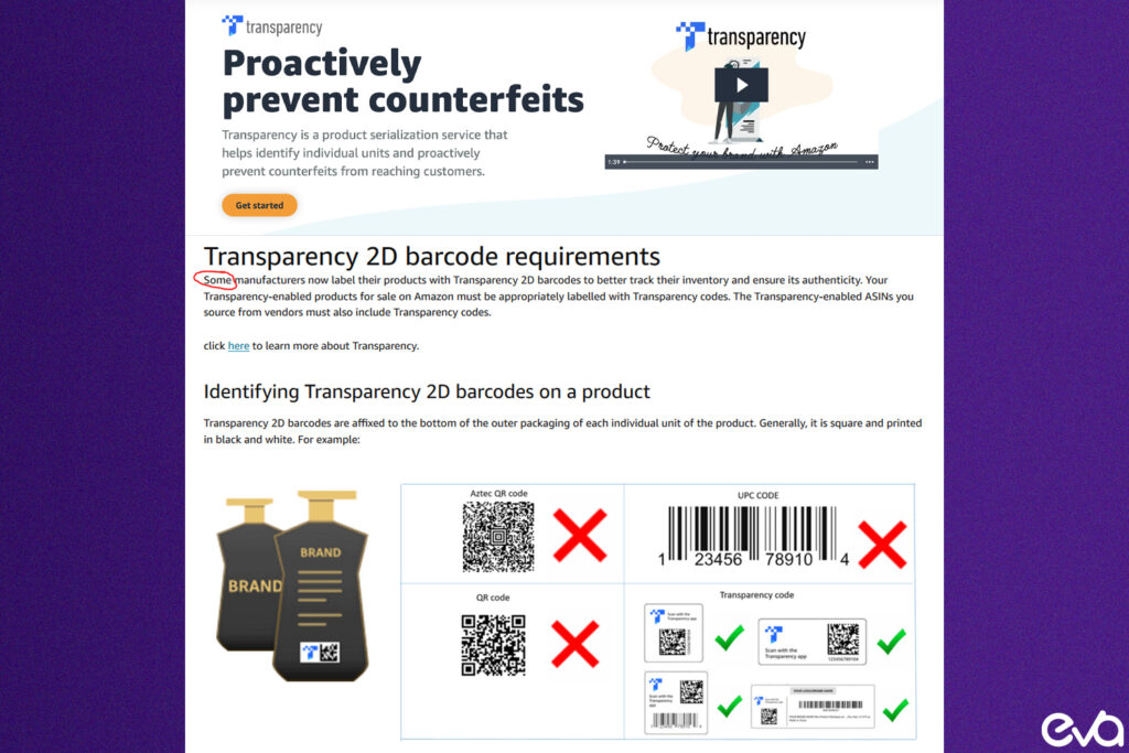 Here's  A visual breakdown of Amazon's Brand Protection tools (Project Zero, Transparency, Counterfeit Crimes Unit) and how Eva's AI-powered platform enhances these protections.