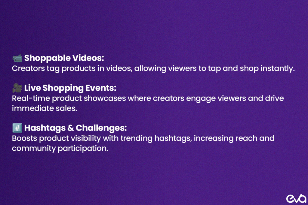 Here's A visual guide to TikTok's affiliate-friendly features.