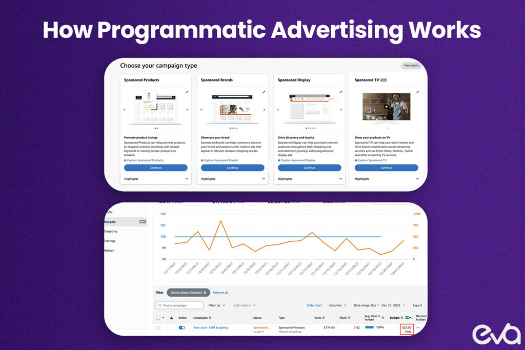 Here's A visual representation of the programmatic advertising process, including DSPs, SSPs, and real-time bidding.