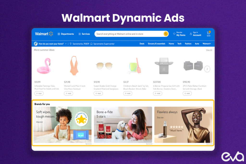 Here's A visual example of a dynamic ad with personalized recommendations for a customer based on their browsing history.