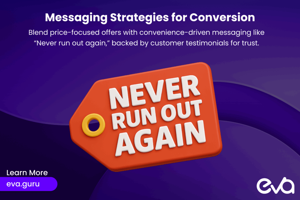 An image with message examples that can drive subscription conversions