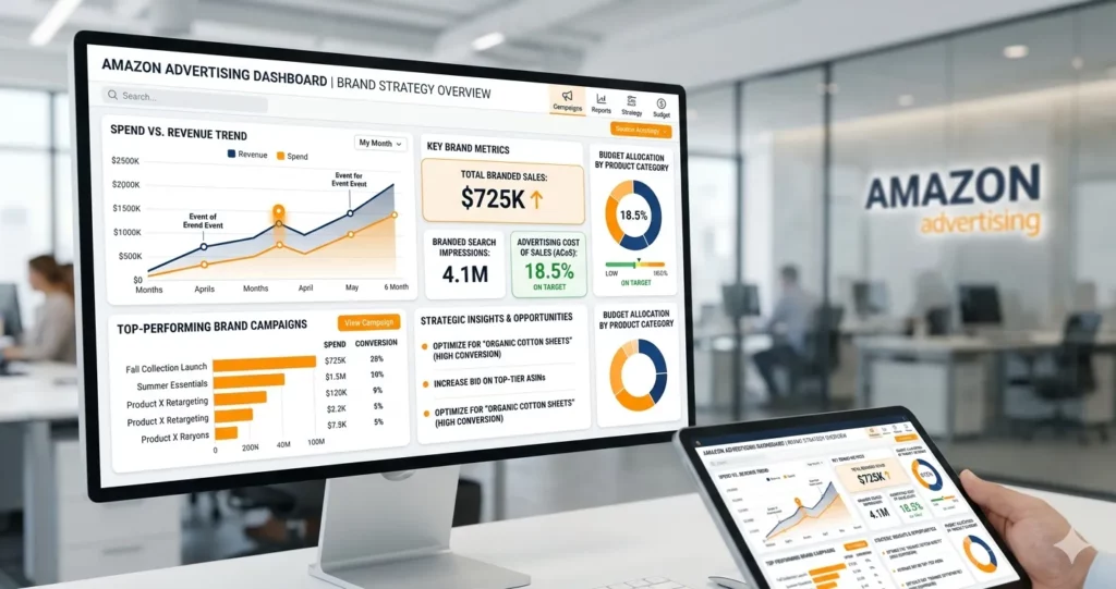 Amazon advertising dashboard brand strategy