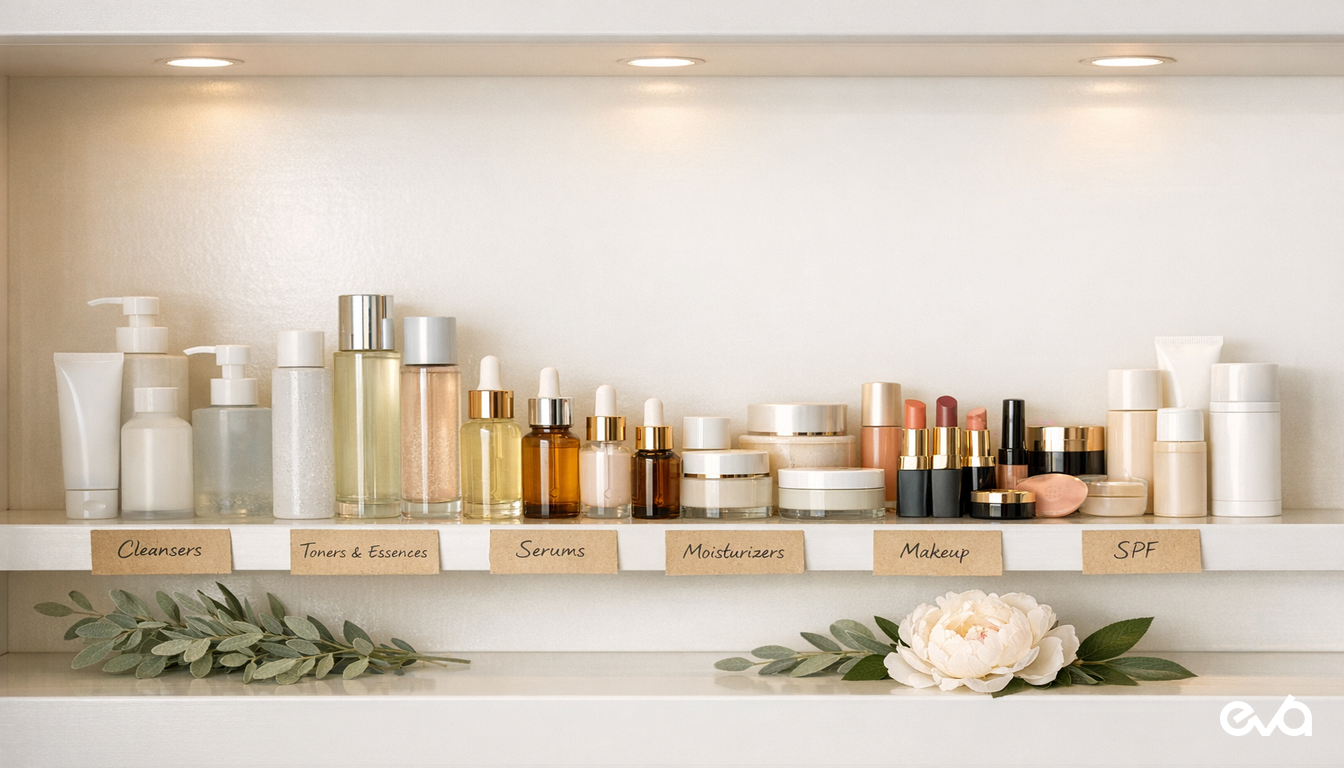 Clean-beauty brand product line on retail shelf — Amazon catalog and keyword optimization