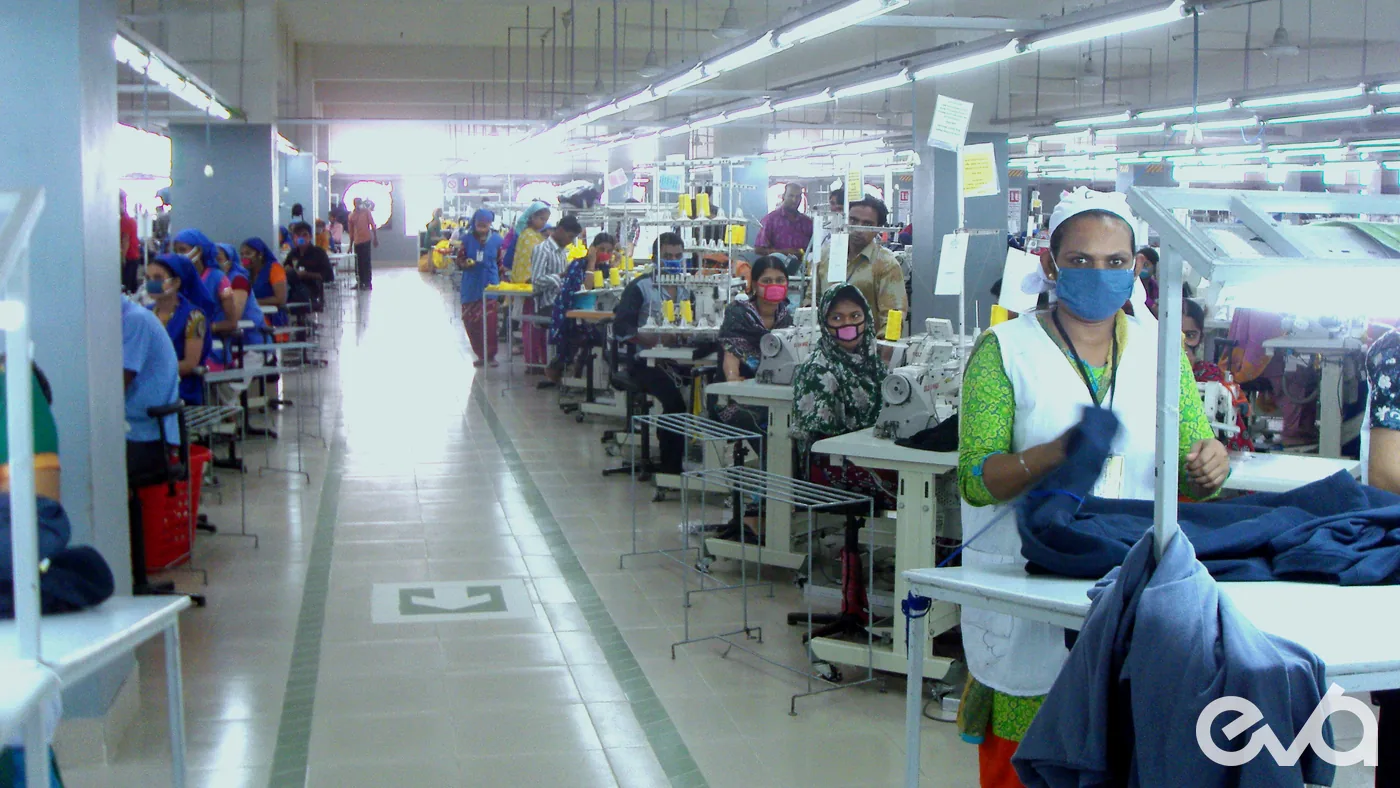 Apparel production line used for compliance and QA workflow
