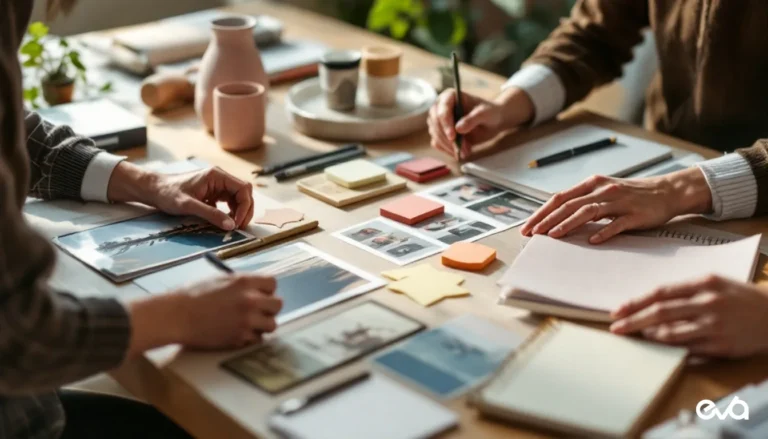 Shopify brand operators planning Meta ad creative with product samples and campaign notes