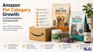 Amazon pet category growth guide covering demand, listings, subscriptions, reviews, PPC, and profitable marketplace operations
