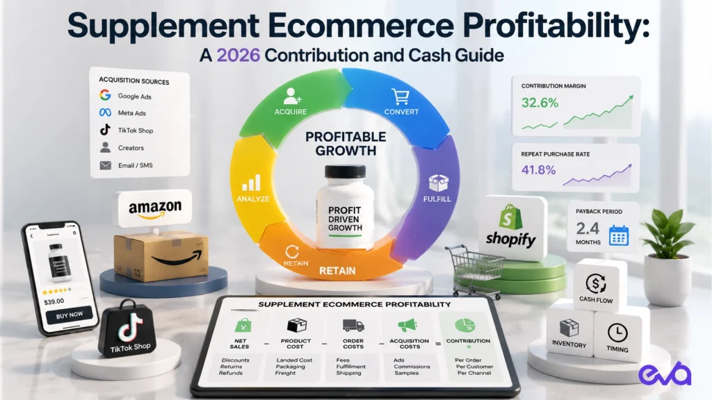 Supplement ecommerce profitability contribution and cash guide