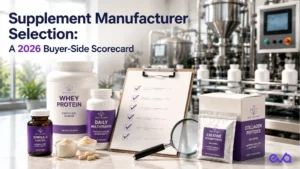 Supplement manufacturer selection buyer-side scorecard