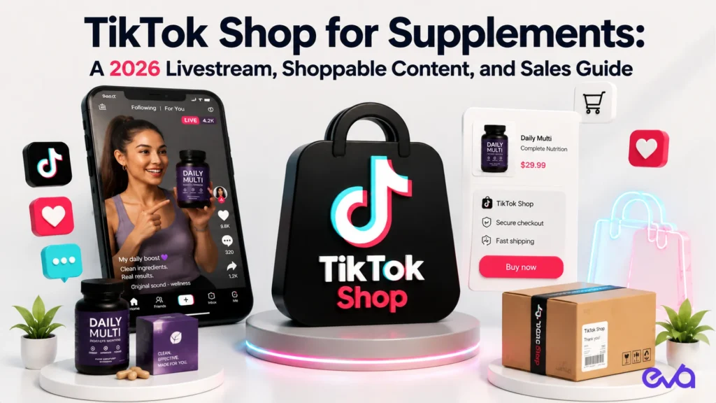 TikTok Shop for Supplements 2026 livestream shoppable content and sales guide