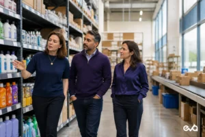 Ecommerce operators reviewing product availability for Amazon advertising management