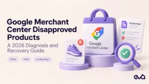 Google Merchant Center disapproved products diagnosis and recovery guide with product feed, policy, and landing page troubleshooting