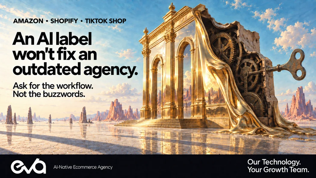An AI label won't fix an outdated agency. A gold facade reveals old clockwork.