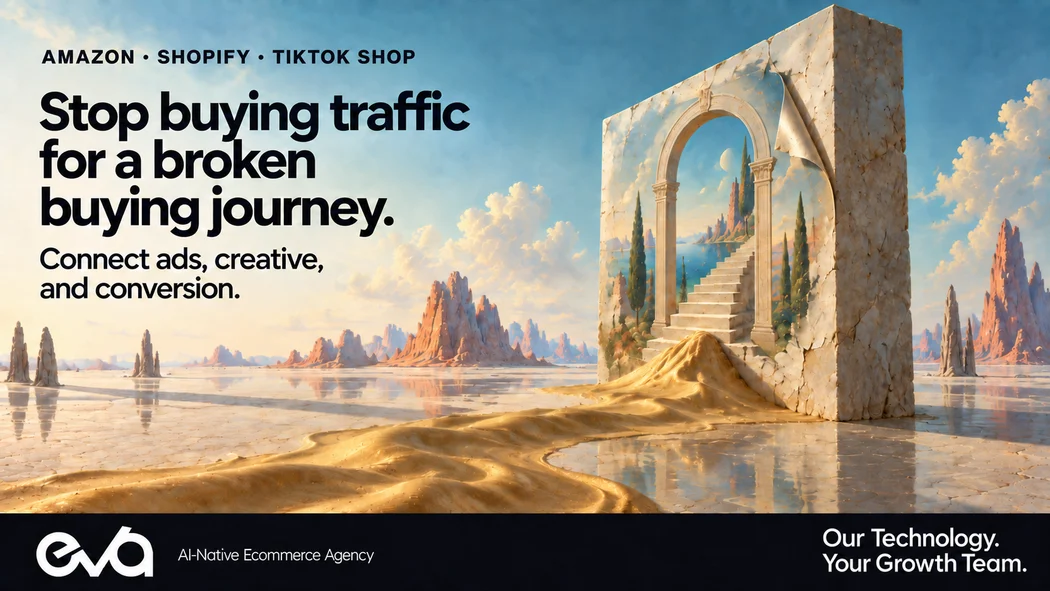 Stop buying traffic for a broken buying journey. A stream of gold meets a painted doorway.